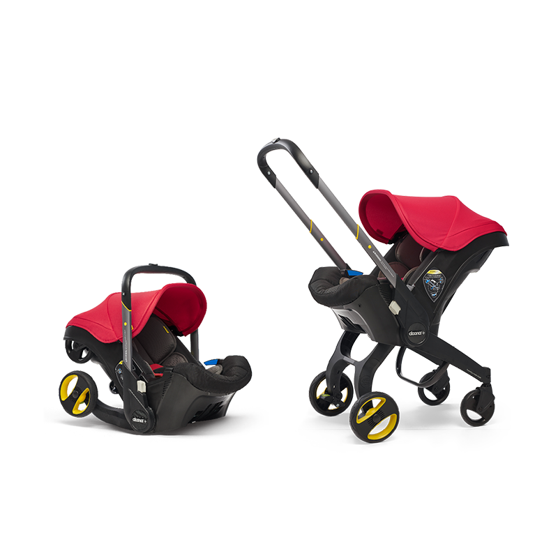 Doona+ Infant Car Seat - Flame Red Free Sunshade Extension Black