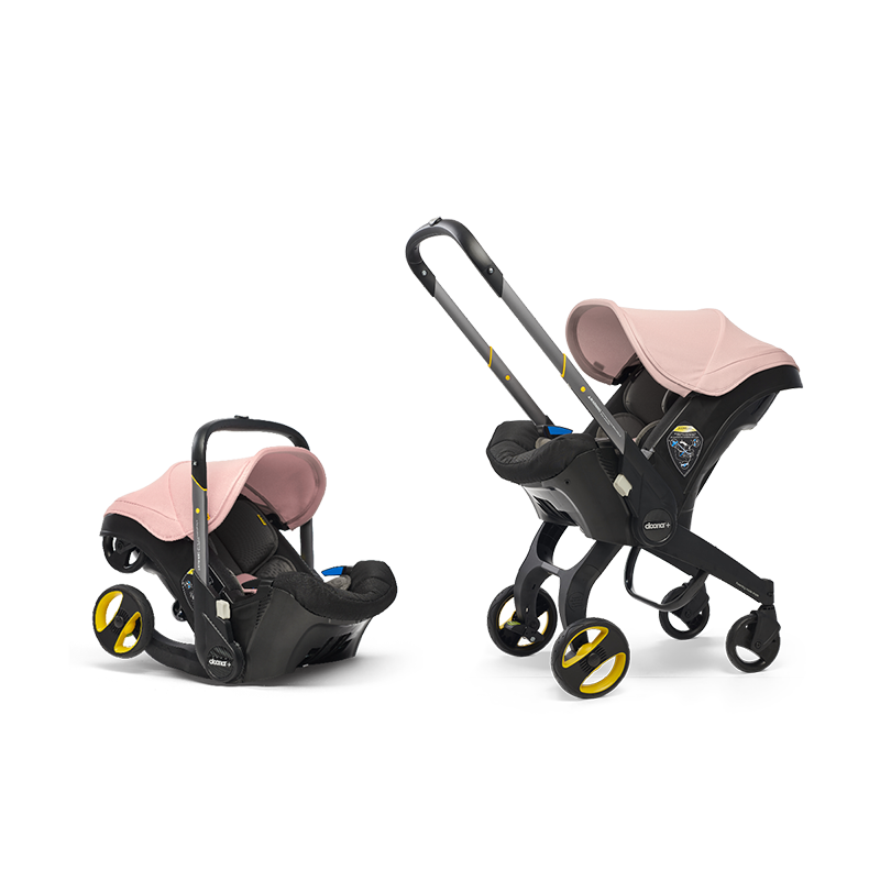 Doona+ Infant Car Seat - Blush Pink Free Sunshade Extension Black