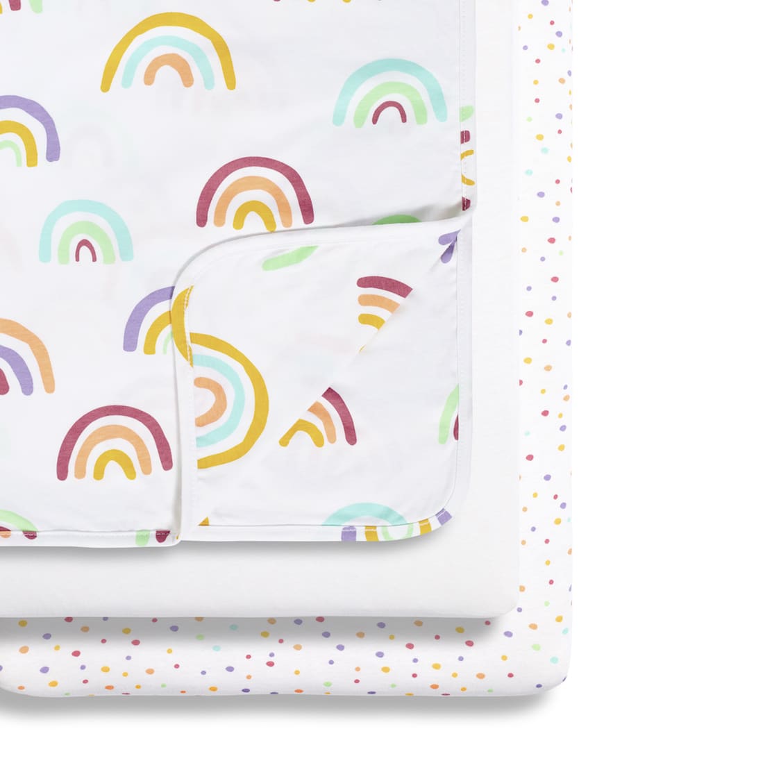 3 Piece Crib Bedding Set Ð Rainbow