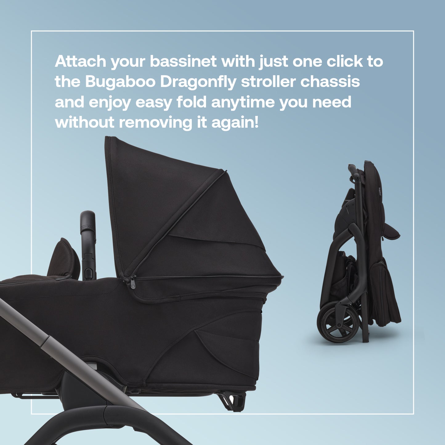 Bugaboo Dragonfly Bassinet 1.1 Me Midnight Black