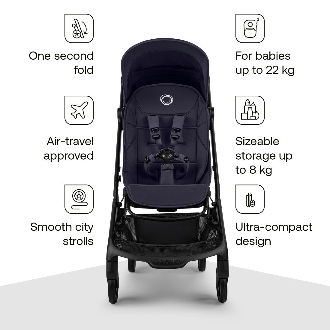 Bugaboo Butterfly 2 complete ME BLACK/DEEP INDIGO