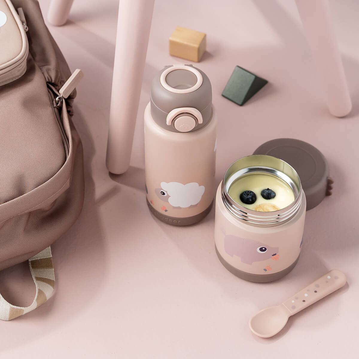 Insulated Bottle Tiny Farm Powder 340ml