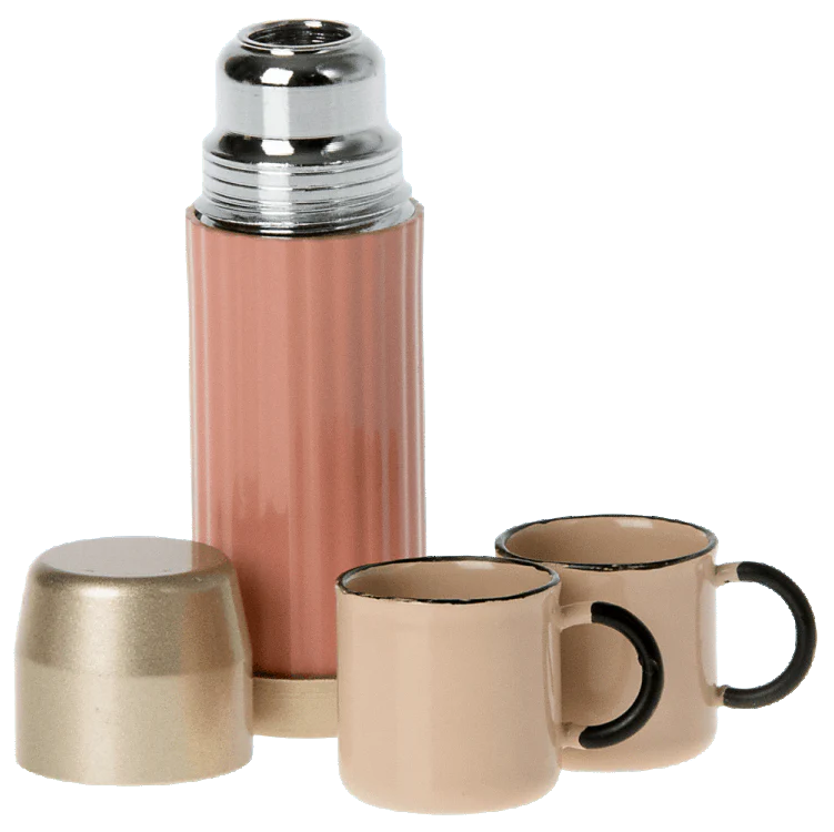 Thermos And Cups - Soft Coral