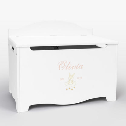 Storage Chest Named Bunny White- Dream(Personalised) PRE ORDER