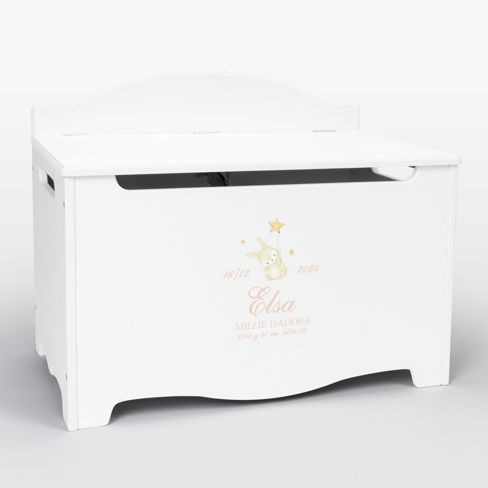 Keepsake Storage Chest Named Bunny White - Dream(Personalised) PRE ORDER
