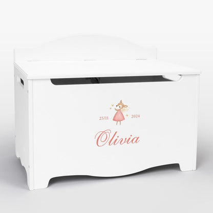 Storage Chest Named White - Nordic Deer (Personalised) PRE ORDER