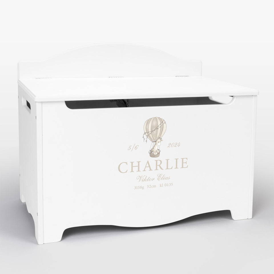 Keepsake Storage Chest Named Giraffe White - Dream (Personalised) PRE ORDER