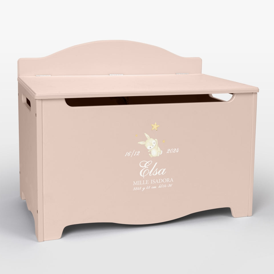 Keepsake Storage Chest Named Bunny Pink - Dream(Personalised) PRE ORDER
