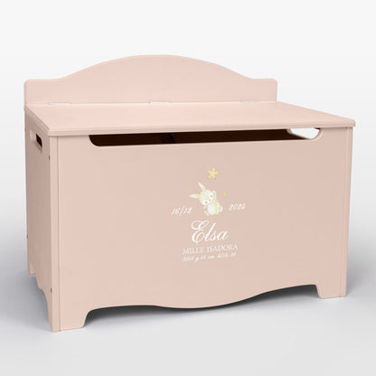 Keepsake Storage Chest Named Bunny Pink - Dream(Personalised) PRE ORDER