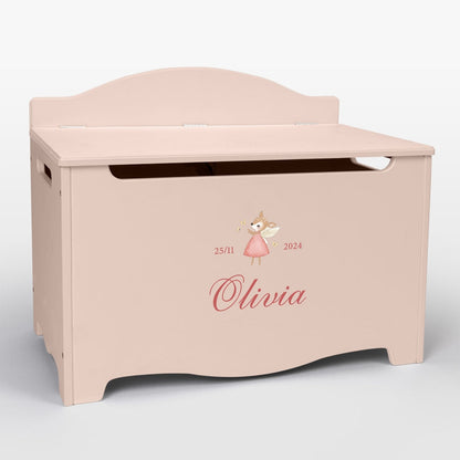 Storage Chest Named Pink - Nordic Deer (Personalised) PRE ORDER