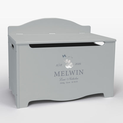 Keepsake Storage Chest Named Elephant Blue - Dream (Personalised) PRE ORDER