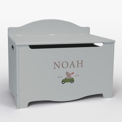Storage Chest Named Nordic Bear Blue (Personalised) PRE ORDER
