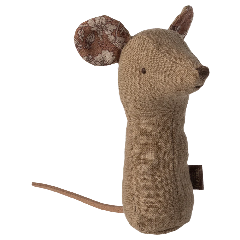 Lullaby Friends Mouse Rattle - Light Umber