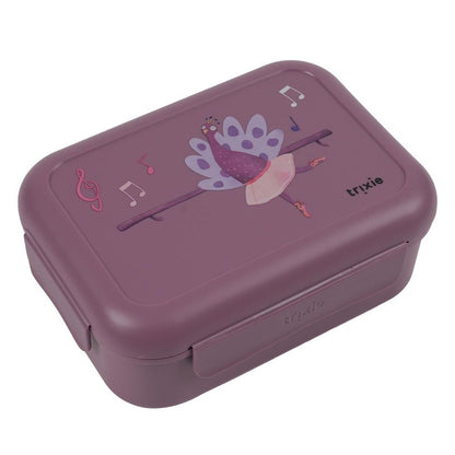 2 Compartment Lunch Box With Clips - Ballerina Mrs. Peacock