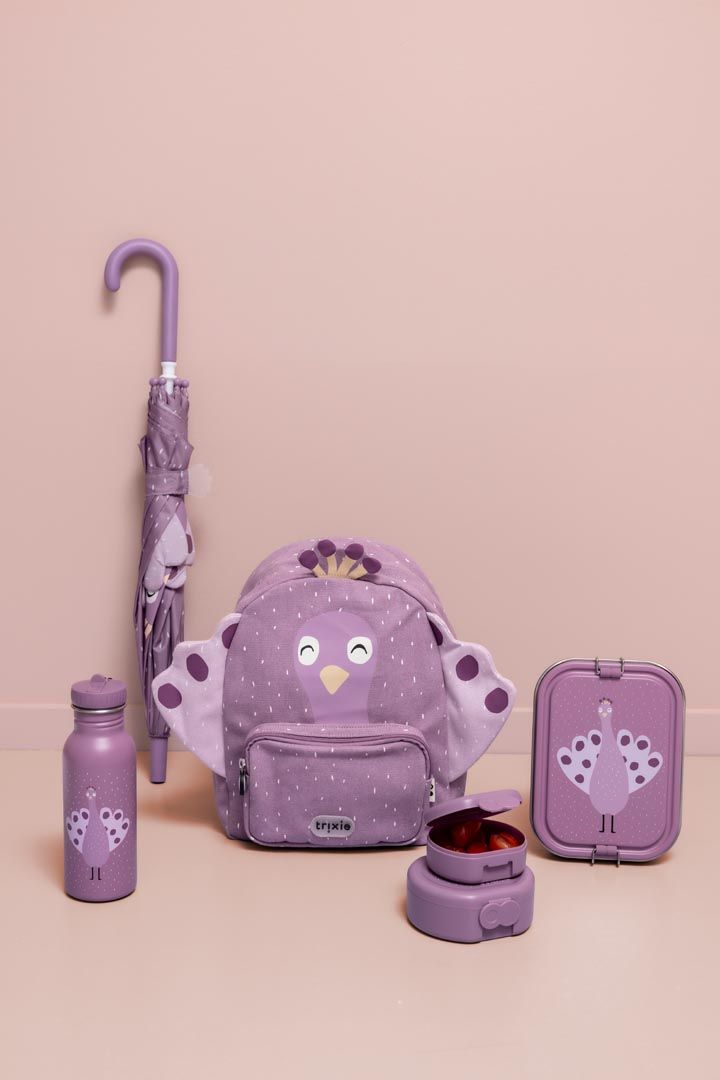 2 Compartment Lunch Box With Clips - Ballerina Mrs. Peacock