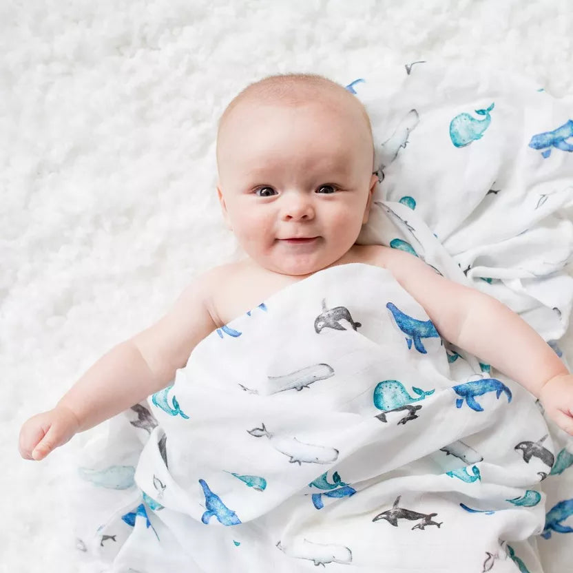 Bamboo Swaddle - Whales