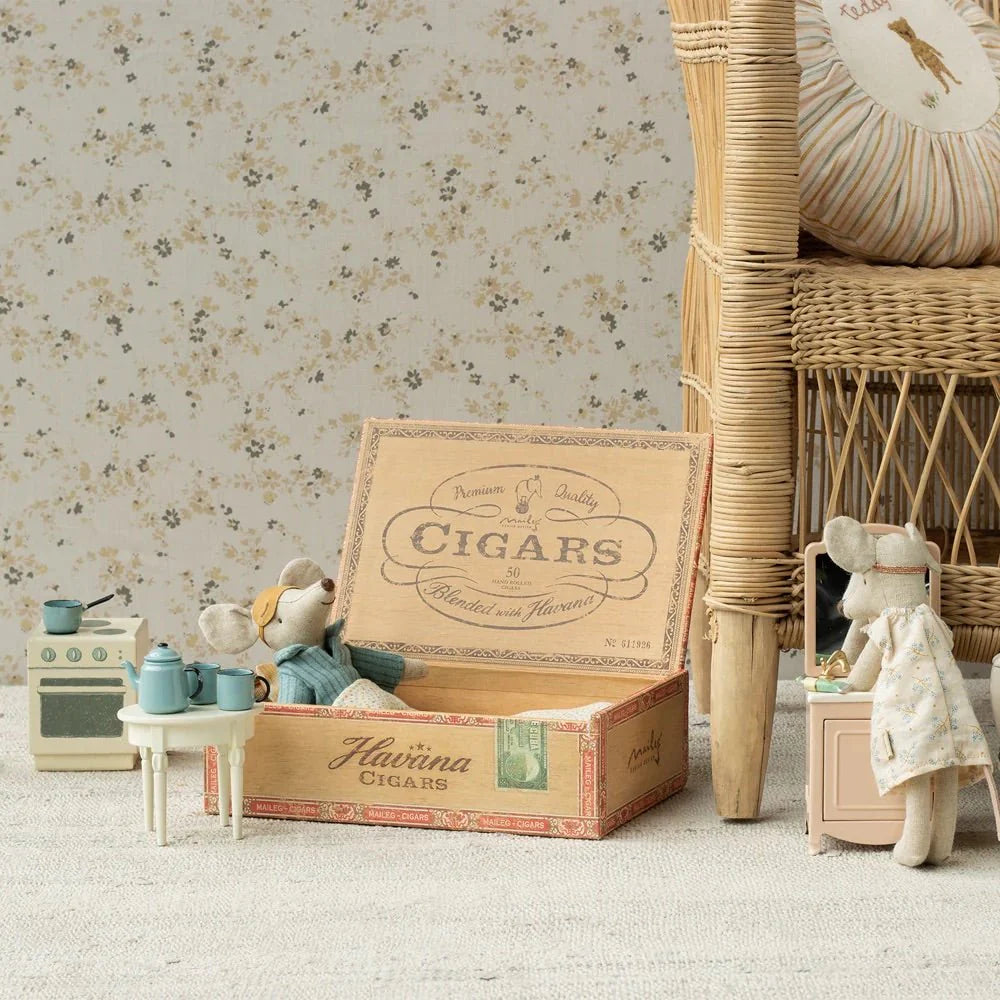 Mum And Dad Mice In Cigarbox