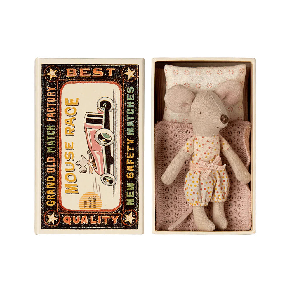 Little Sister Mouse In Matchbox