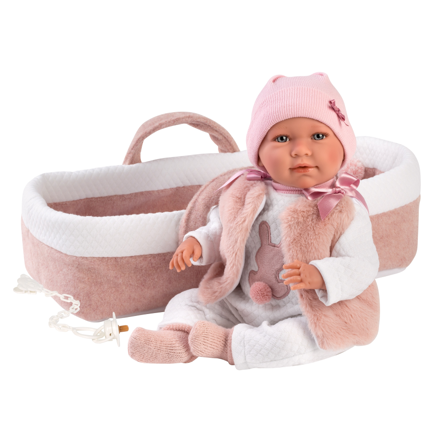 Mimi Blandita Capazo Rosa  - 40cm