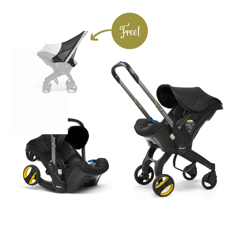 Doona+ Infant Car Seat - Nitro Black Free Sunshade Extension Black