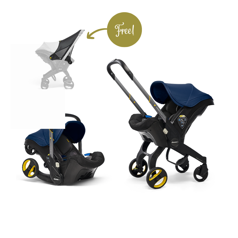 Doona+ Infant Car Seat - Royal blue Free Sunshade Extension Black