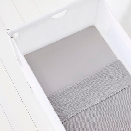 2 Pack Crib Fitted Sheets - Grey