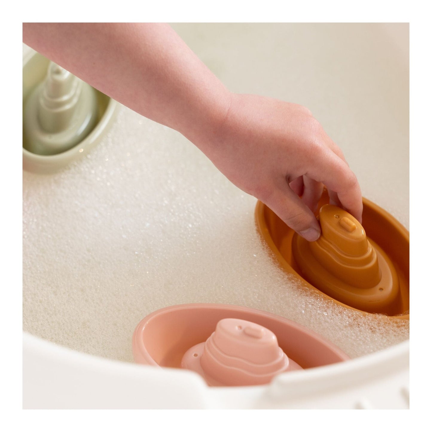 Stackable Bath Boats Pink