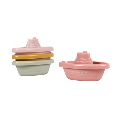 Stackable Bath Boats Pink