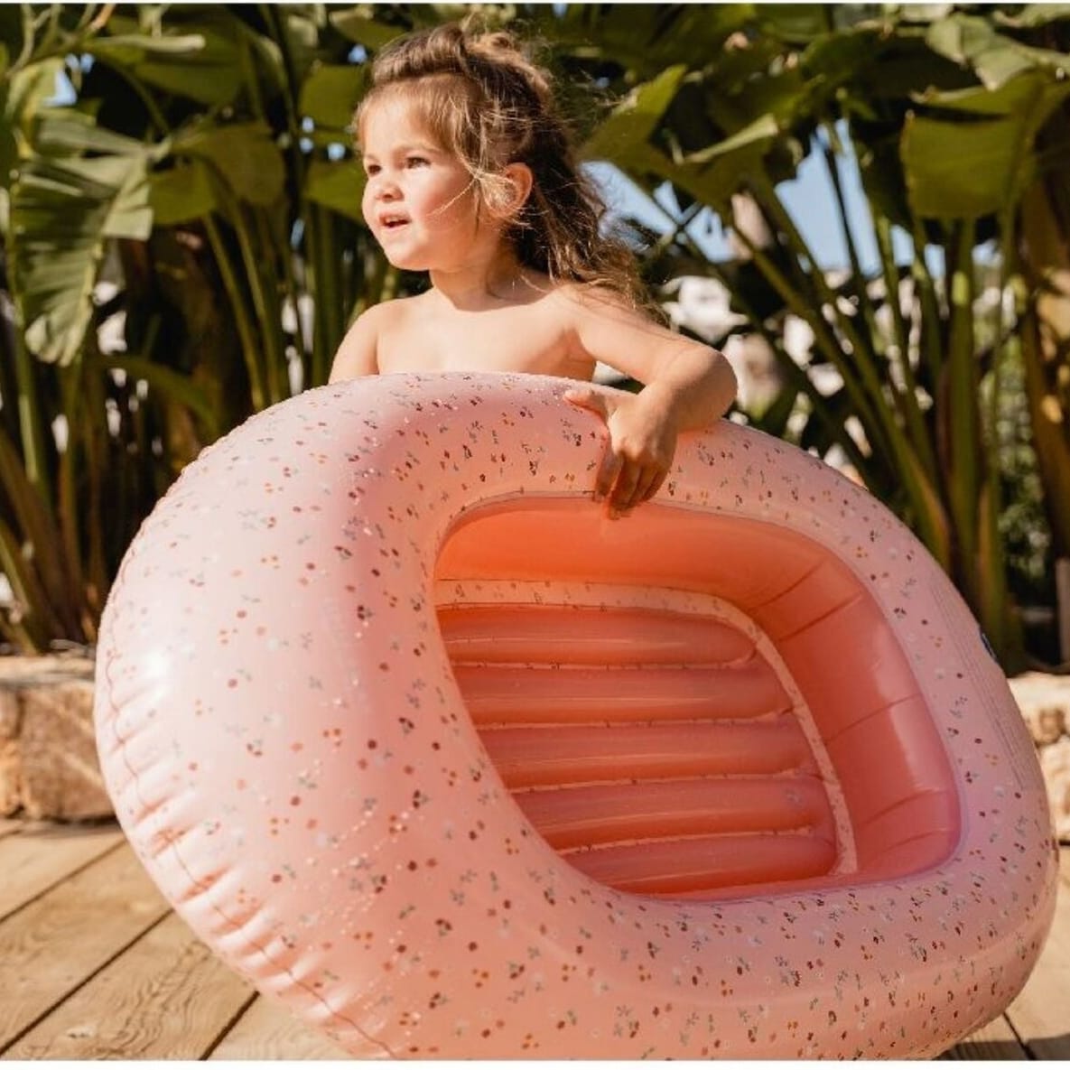 Inflatable Boat Little Pink Flowers 100 x 67 cm