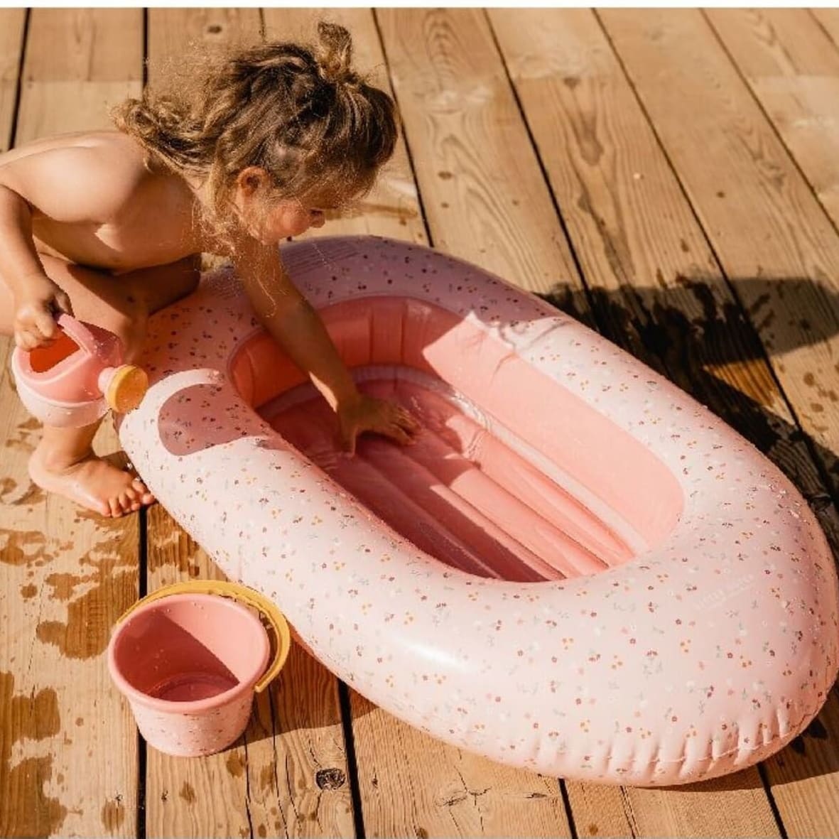 Inflatable Boat Little Pink Flowers 100 x 67 cm – Elli Junior