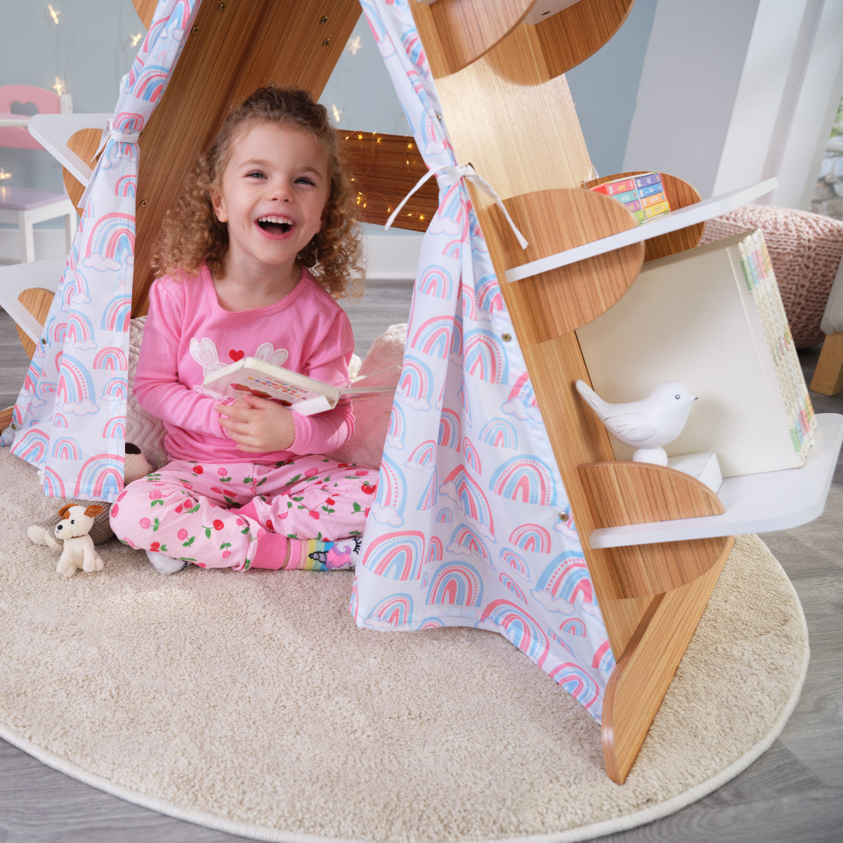 Book Nook Tent With Shelves