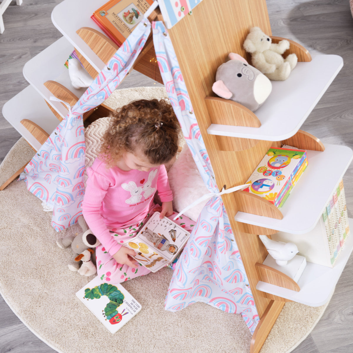 Book Nook Tent With Shelves