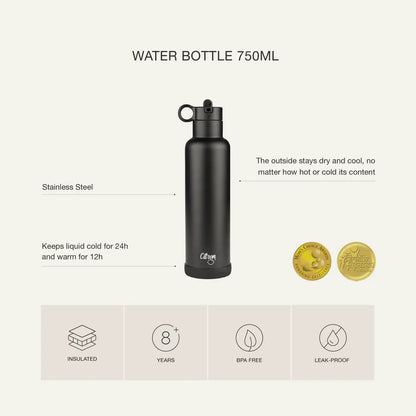 Citron SS Water Bottle 750ml Black