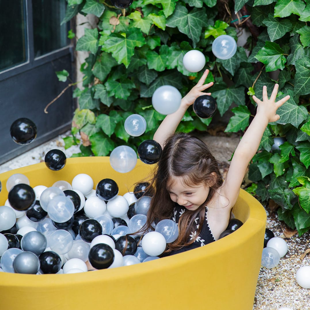 Mustard Ball Pit - Pearl/Clear Balls - Mustard