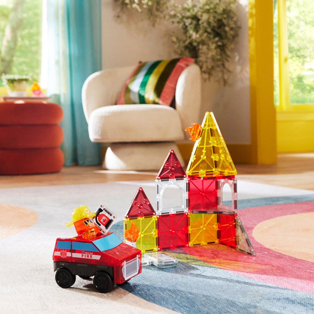 Fire Rescue 27-Piece Magnetic Construction Set