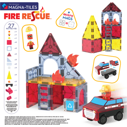 Fire Rescue 27-Piece Magnetic Construction Set