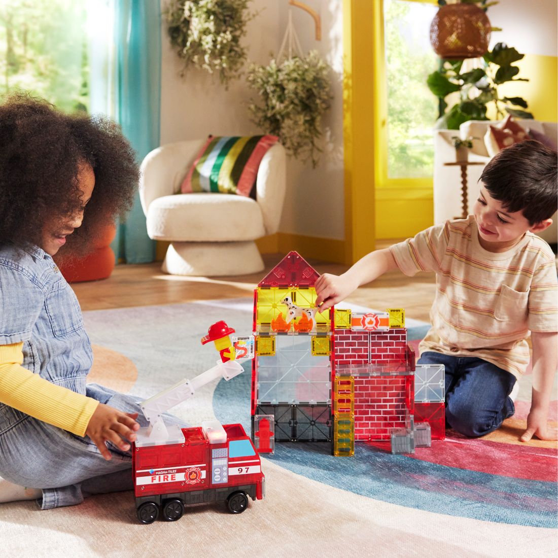Fire Station 50-Piece Magnetic Construction Set