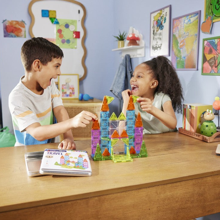 microMAGS Travel Set Deluxe 55-Piece Magnetic Construction Set