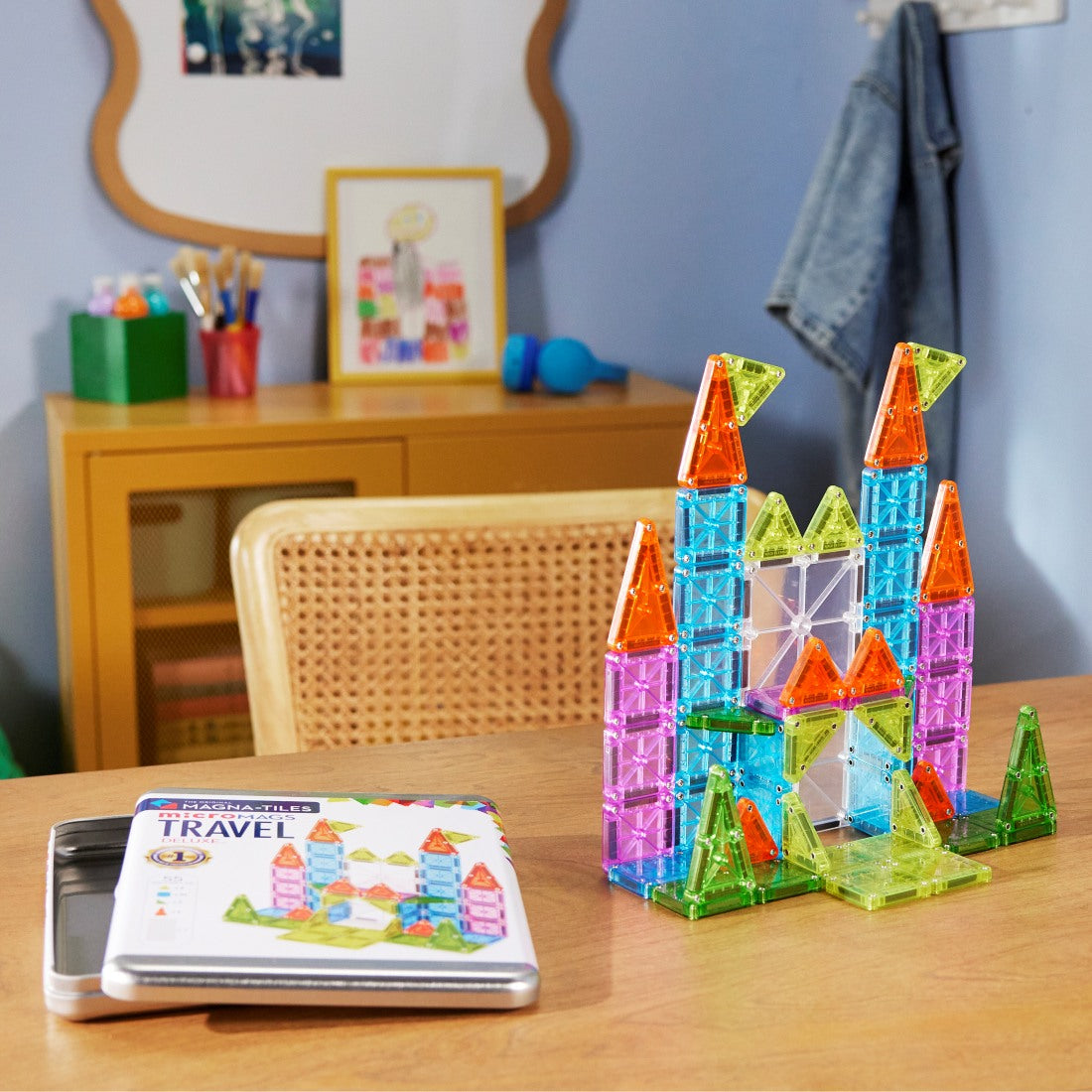 microMAGS Travel Set Deluxe 55-Piece Magnetic Construction Set