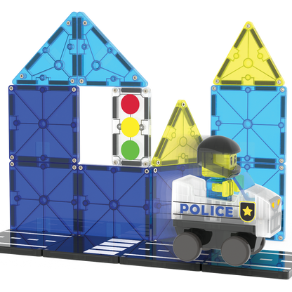 Police Patrol 20-Piece Magnetic Construction Set
