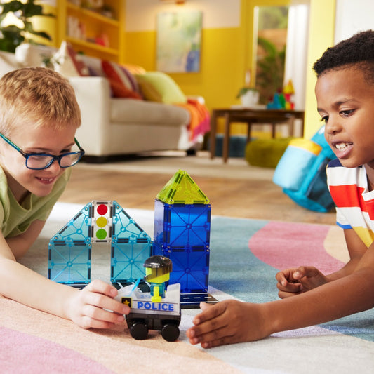 Police Patrol 20-Piece Magnetic Construction Set
