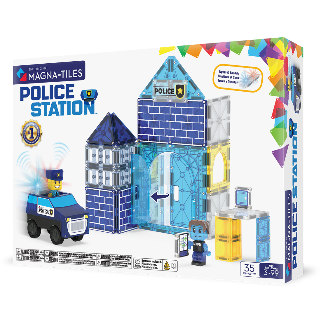 Police Station 35-Piece Magnetic Construction Set