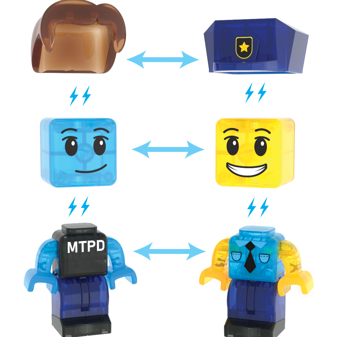 Police Station 35-Piece Magnetic Construction Set