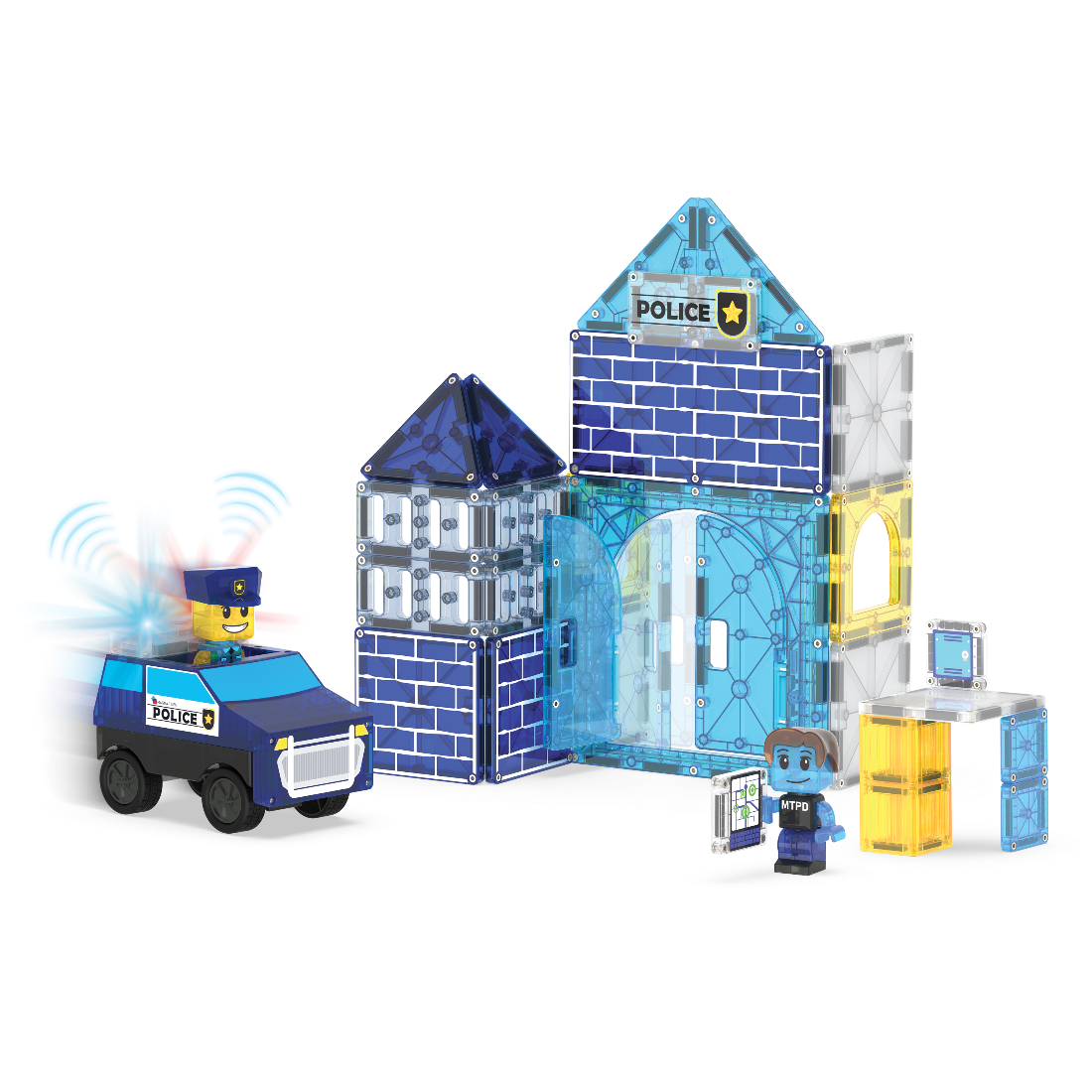 Police Station 35-Piece Magnetic Construction Set