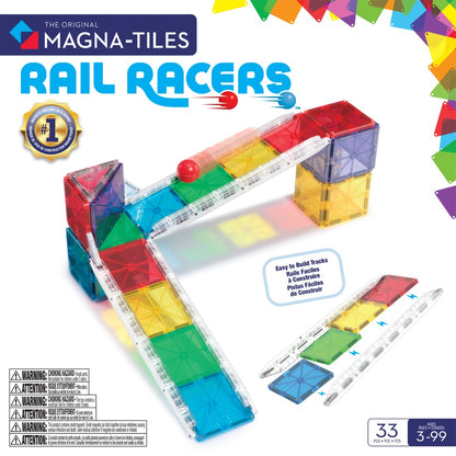 Rail Racers 33-Piece Magnetic Construction Set