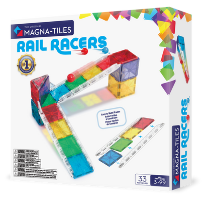 Rail Racers 33-Piece Magnetic Construction Set