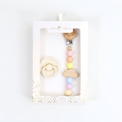 Cloudy Dreams Pacifier Clip + Frigg Pacifier  Multi