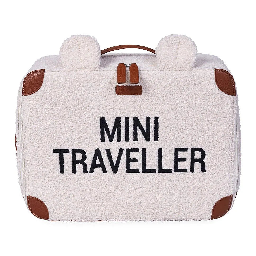 Mini Traveller Kids Suitcase Teddy Offwhite