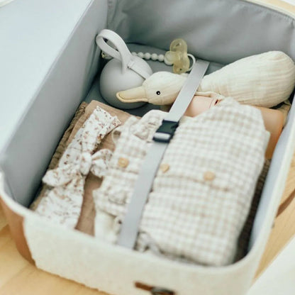 Mini Traveller Kids Suitcase Teddy Offwhite