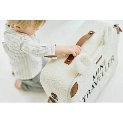 Mini Traveller Kids Suitcase Teddy Offwhite